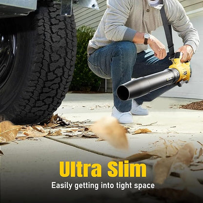 GEVEELIFE Leaf Blower Cordless, 650CFM & 3 Speed Levels, Electric Cordless Leaf Blower with 2 * 5.0Ah Battery Powered, Blowers for Lawn Care, Yard, Blowing Leaves, Dust, Snow