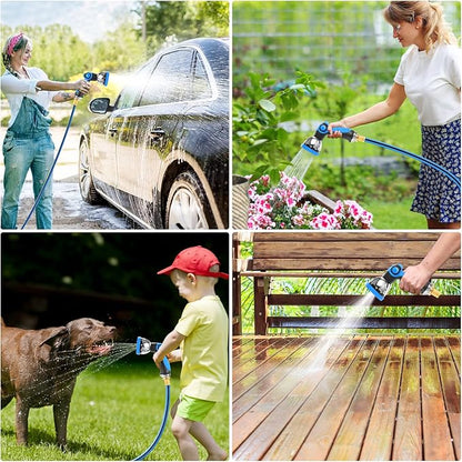 Retractable Garden Hose Reel, 5/8" x 90FT Automatic Retractable Water Hose Reel Wall Mount, with 10- Function Sprayer Nozzle, Any Length Lock/Auto Rewind/180°Swivel