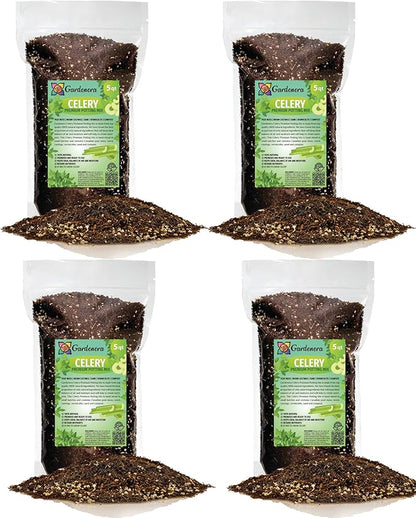 GARDENERA Premium Celery Potting Soil Mix - Optimal Nutrient-Rich Blend for Thriving and Crisp Celery Plants - 20 Quart