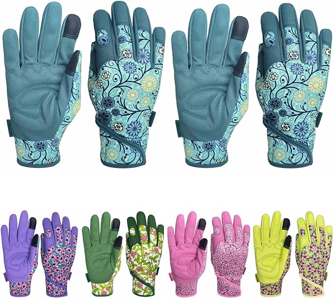 Thorn Proof&Puncture Resistant Gardening Gloves with Grip,Garden Gloves for Women, Leather Work Gloves,Gifts