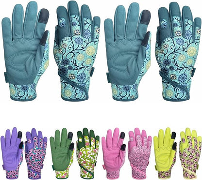 Thorn Proof&Puncture Resistant Gardening Gloves with Grip,Garden Gloves for Women, Leather Work Gloves,Gifts
