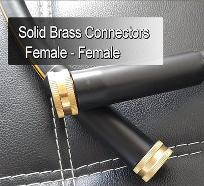 Atlantic Female to Female Heavy Duty Garden Hose 6 ft x 5/8 Inch Black Water Hose Short Connection Leader Hose.