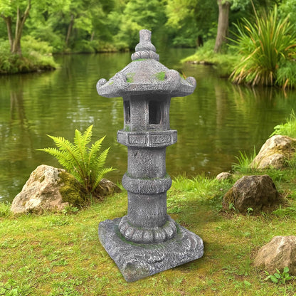 Solar-Powered Pagoda Lamp
