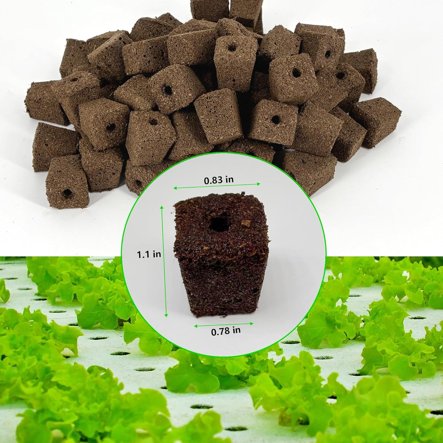 80Pcs Hydroponic Grow Sponges and 40Pcs Grow Baskets for Hydroponics Growing System，Ideal for NFT Systems，Seedling Starter Kit for Soilless Cultivation