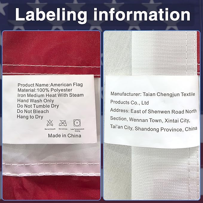 American Flags for Outside 3x5, US Flags 3x5 Outdoor USA High Wind with Embroidered Stars, Sewn Stripes, Brass Grommets, Durable USA Flag Outdoor Outside