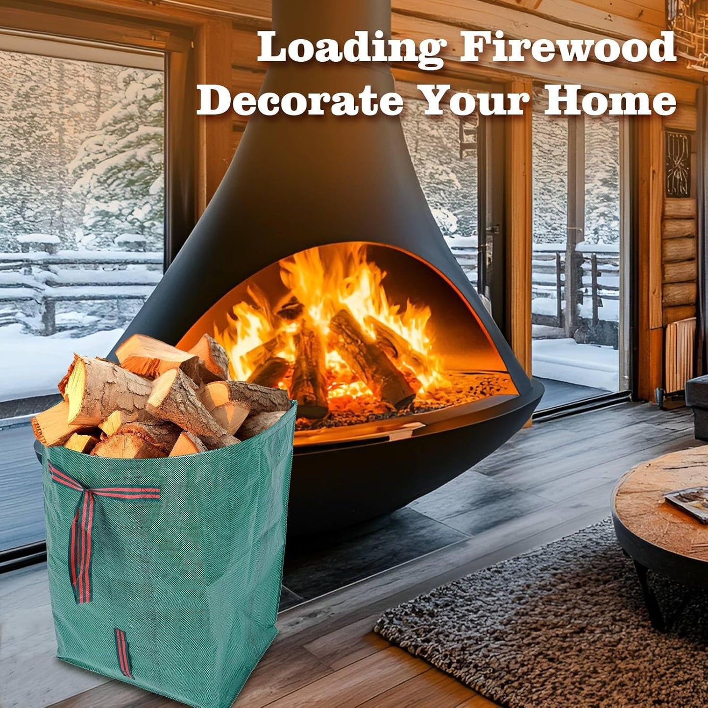 Leaf Collector, Large Yard Dustpan-Type Lawn and Leaf Bags, 53-Gallon Reusable Garden Bags for Leaves, Debris, Grass, Clippings, Lawn Trash