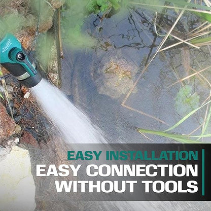 2WAYZ Heavy Duty Garden Hose Connector with On/Off Switch - Water Flow Control Adapter for Outdoor Use - Durable Brass Fitting with Hose Valve Shut-Off Handle for Quick Adjustments