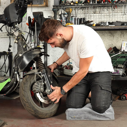 Kneeling Pad Comfort Memory Foam - Extra Thick Knee Cushion Floor Sitting for Work, Mechanics, Construction, Gardening, Yoga, Bath Kneeler for Baby Bath -Provide Support for Knees & Elevation (Gray)