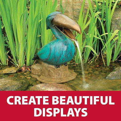 The Pond Guy MagFlo High-Efficiency Compact Pump for Small Water Gardens, Quiet Multi-Purpose System for Waterfalls, Fountains or Spitters, 2160 GPH