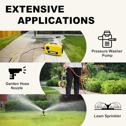 Garden Hose Quick Connect, Stainless Steel Water Hose Fitting, Quick Release Hose Connector, 3/4 Inch GHT