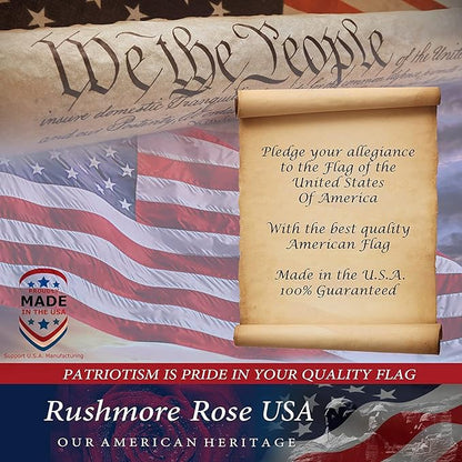 2.5x4 American Flags for Outside | American Flag Made in USA Heavy Duty American Flags for Outside 2.5x4 with Embroidered Stars and Sewn Stripes American High Wind- All Weather US