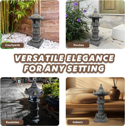 Solar-Powered Pagoda Lamp