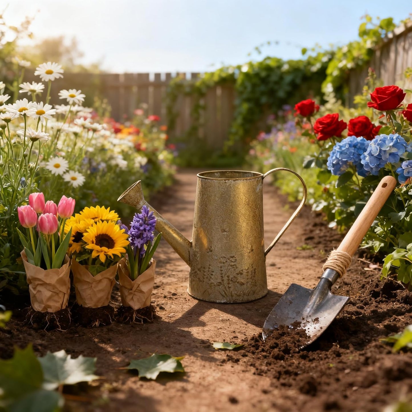 Vintage Metal Watering Can with Handle Rustic Farmhouse Watering Can Flower Pot Distressed Decorative Planter Retro Gardening Flower Bucket for Home Indoor Outdoor Garden Balcony Courtyard (White#4)