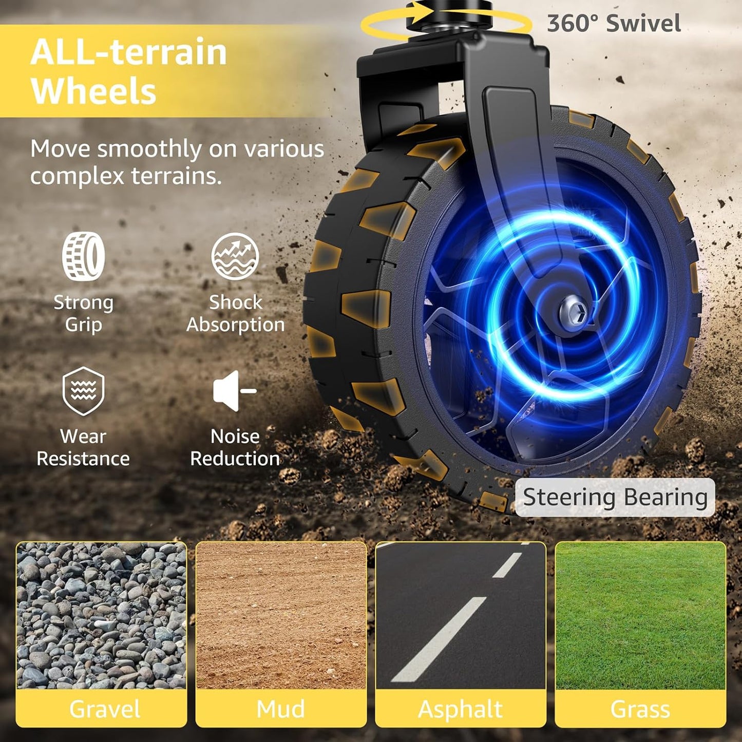 Collapsible Wagon Cart with Wheels Foldable - Folding Utility Heavy Duty Wagons Carts for Grocery Sports Garden Shopping Camping Wheelbarrows (Black, 90L)