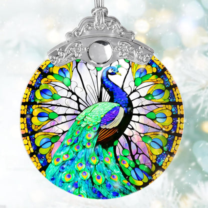 Stained Glass Suncatcher, Jocidea Peacock Ornament, Christmas Ornaments, Holidays Ornaments, Christmas Tree Decor, Peacock Decor for Home, Peacock Gifts
