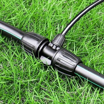 Drip Irrigation Fittings: 1/2 Inch Drip Tubing (1/2" ID x 0.65" OD) to 1/4 inch Irrigation Tubing Anti-Drop Locked Barbed Reducing Tee for Gardening Landscape (Pack of 10)