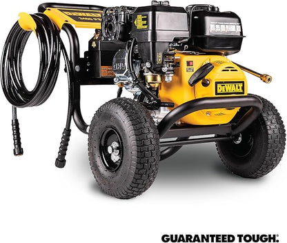 DeWalt DXPW3425E-S 3400 PSI Gas Pressure Washer, 2.5 GPM Axial Cam Pump, 208cc Recoil with Electric Start Engine, Spray Gun and Wand, 5 QC Nozzles, 5/16-in. x 25-ft. Hose, 49-State