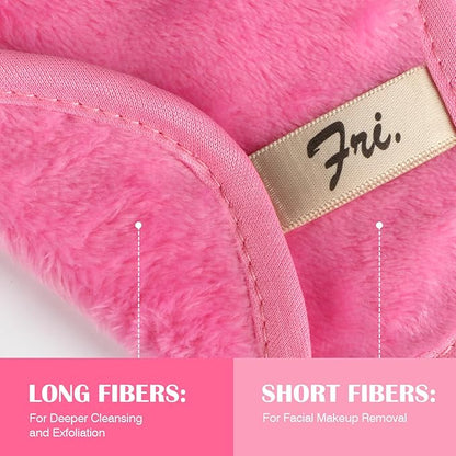 Orighty Makeup Remover Cloths 7-Day Set, Premium & Reusable Makeup Remover Pads, Erase Make-up With Just Water, Make-up Set For Eyes, Lips, Foundation and more, Ideal Choice For Women (Pink)