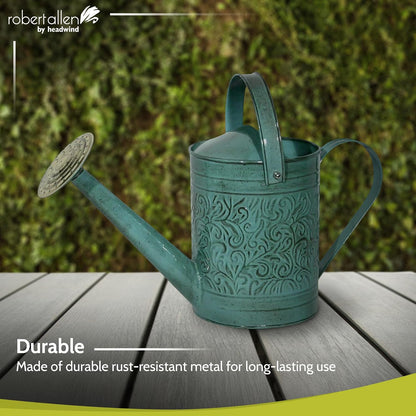 Robert Allen Home & Garden MPT01182 Metal Watering can, 1 Gallon, Surf