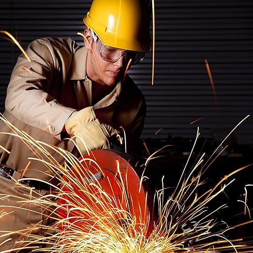 HLDD HANDLANDY 2 Pairs Leather Work Gloves for Men & Women, Cowhide Work Gloves for Driving, Construction, Yardwork, Gardening, BBQ, Welding