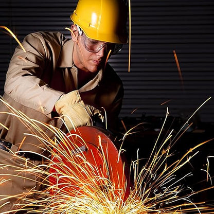 HLDD HANDLANDY 2 Pairs Cowhide Leather Work Gloves with Reinforced Palm for Men & Women (Light Brown-12pairs, Large (Pack of 12))