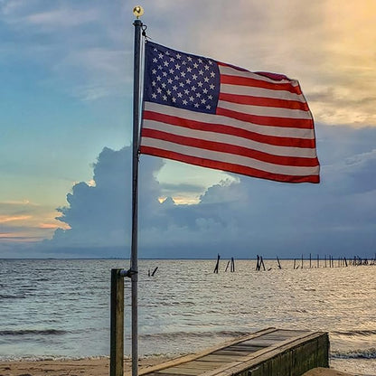 Large American Flag for Outside 15x25 | American Flag 100% Made in USA -US Flag Heavy Duty Outdoor with Embroidered Stars and Sewn Stripes Outdoor Flag for High Wind - FMAA Certified