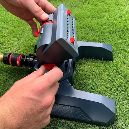 Eden 16028 4-Way Adjustable Mini Turbo Oscillating Sprinkler Head for Lawn and Garden; 1/2 Inch Thread Connector Fits for Most Garden Tool Base