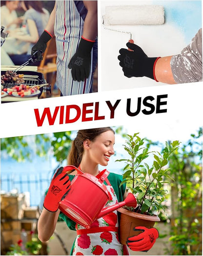 Honeydak 36 Pairs Gardening Gloves for Men Women Breathable Rubber Coated Garden Gloves