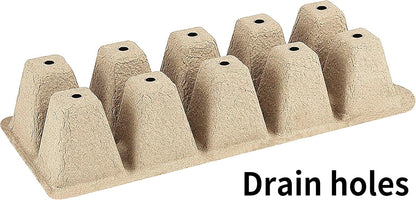 SYITCUN 200 Cells Seed Starter Tray, 20 Pack Biodegradable Seed Starter Kit, Peat Pots for Seedlings with 200 Plant Labels, 2 Seed Planting Tool and 1 Spray Bottle