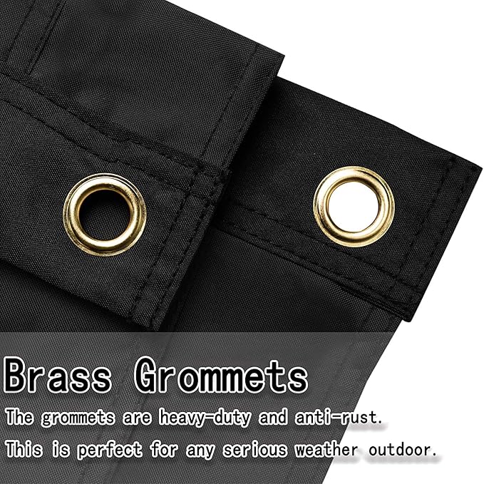 Black American Flag 4x6 ft: Heavy Duty US Flag Made from Nylon - Embroidered Stars - Sewn Stripes - UV Protection Perfect for Outdoors! (Not Include Pole)