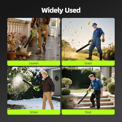 VASG Leaf Blower Cordless, 3 x 21V Batteries & Fast Charger Set, Variable Speed Mode, Lightweight Handheld Electric Leaf Blower for Lawn Care, Yard, Garden, Patio & Outdoor Cleanup