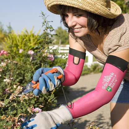 Schwer AIR-SKIN ANSI A6 Cut Resistant Arm Sleeves for Men & Women S901-P, Non-PFAS Arm Protectors for High Risk Work, UPF50+ UV Protection Cooling Gardening Sleeves for Farming, Lightweight Breathable
