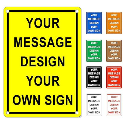 Custom Sign Outdoor 18x12 Inches Vertical, Metal Gate Sign Personalized for Outside, Customized for Home, Office, Garage, Porch, Delivery Signage, .040 Aluminum, Rust Free, Waterproof