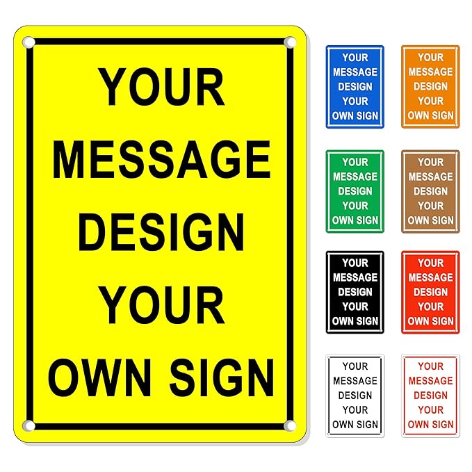 2 PACK of Custom Sign Outdoor 18x12 Inches Vertical, Metal Gate Sign Personalized for Outside, Customized for Home, Office, Garage, Porch, Delivery Signage, .040 Aluminum, Rust Free, Waterproof