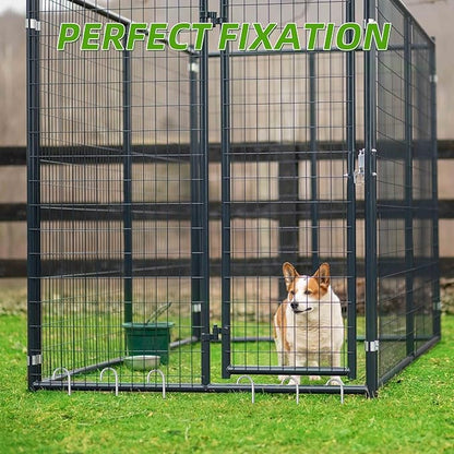 Rebar Stakes 12inx6mm Galvanized J Hook 8pcs – Heavy Duty Ground Tent Stakes for Fence,Bounce House,Outdoor Plants,Artificial Turf,Dog Coop,Metal Stakes for Christmas Decorations