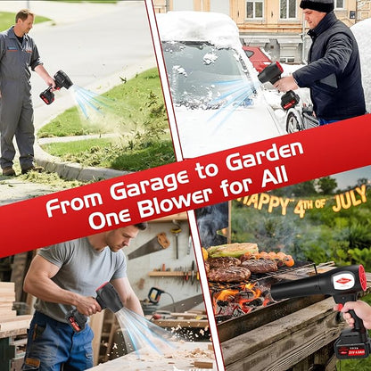 Leaf Blower Cordless with Battery and Charger, 1000,000 RPM,One-Touch Lock Mode, Lightweight Handheld Design,Blower for Patio Cleaning,car Blowing Water, Blowing Leaves and Dust