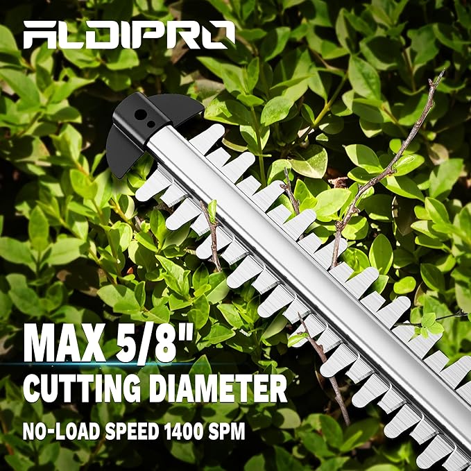 Cordless Hedge Trimmer Ultra-Lightweight 3.7lbs, 18-Inch Blade & 5/8" Cut Diameter, 21V Electric Trimmer Dual Safety Switch, 2.0Ah Battery and Charger, Perfect for Seniors and Women, Home Gardening