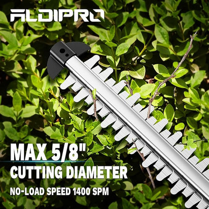 Cordless Hedge Trimmer Ultra-Lightweight 3.7lbs, 18-Inch Blade & 5/8" Cut Diameter, 21V Electric Trimmer Dual Safety Switch, 2.0Ah Battery and Charger, Perfect for Seniors and Women, Home Gardening