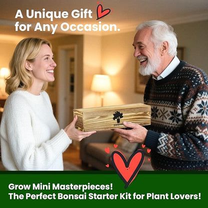 5 Pack Bonsai Tree Kit - Unique Gardening Gift Set for Plant Lovers | Complete Japanese Bonsai Starter Kit with Seeds, Tools & Planters | Ideal Christmas, Birthday Gifts for Women & Men