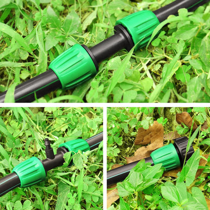 20 Pieces Drip Irrigation Fittings for 1/2 Inch Drip Tubing (1/2" ID x 0.65" OD)：1/2'' Irrigation Tubing Connectors Including Couplings Tees Elbows Valves Reducing Tee Plugs 3/4" Adapters
