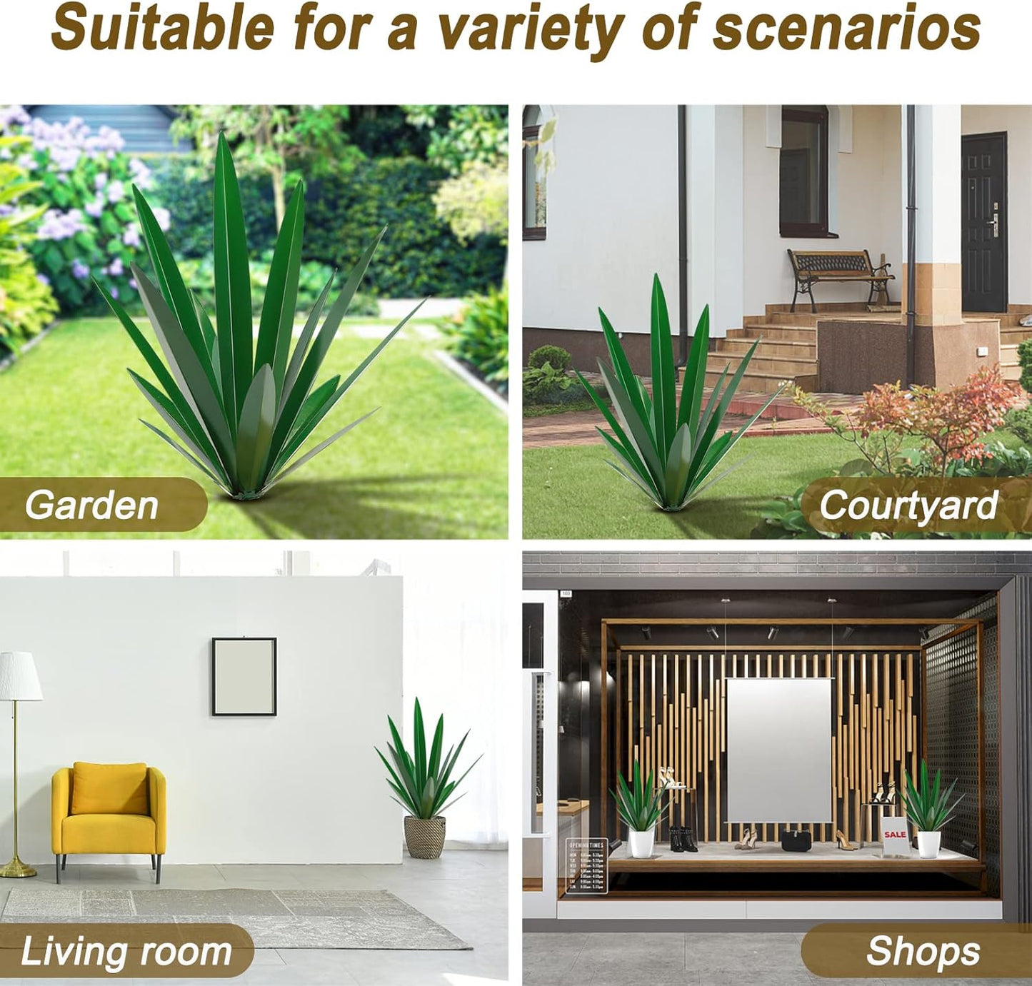 Homight Metal Tequila Country Sculpture DIY Tequila Plant Home Decor Country Tequila Garden Ornament Indooutdoor Statuette Patio Lawn Patio Stake Decoration Gift to The Garden…