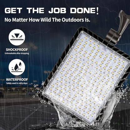 480W Led Parking Lot Light, 5000K Daylight Street Lights Outdoor 72000LM IP65 Waterproof Dusk to Dawn Shoebox Floodlight Adjustable Commercial Security Area Pole Lighting Heavy-Duty