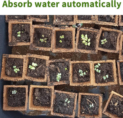 SYITCUN 400 Cells Seed Starter Tray, 40 Pack Biodegradable Seed Starter Kit, Peat Pots for Seedlings with 400 Plant Labels, 2 Seed Planting Tool and 1 Spray Bottle