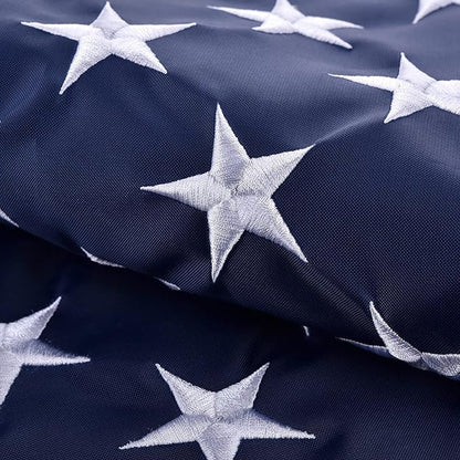 American Flags for Outside 3x5, US Flags 3x5 Outdoor USA High Wind with Embroidered Stars, Sewn Stripes, Brass Grommets, Durable USA Flag Outdoor Outside
