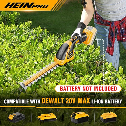 Hedge Trimmer Cordless Compatible with DEWALT 20V MAX Battery (No Battery), Electric Hedge Trimmer Cordless Grass Trimmer, Bush Trimmer Grass Shears Handheld for Yard, Garden, Lawn