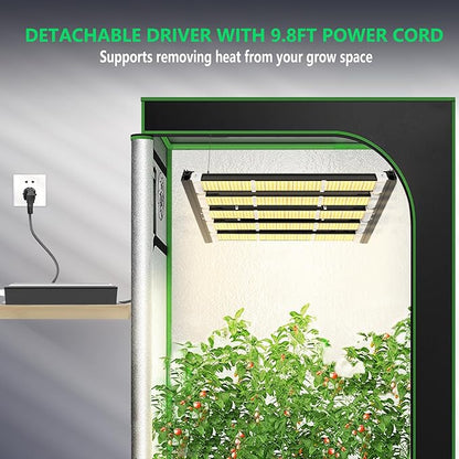 A ANLEOLIFE Stretchable LED Grow Lights with LM301H EVO Diodes 300W Full Spectrum Dimmable 3x4ft Coverage Bar Style Growing Lamp for Indoor/Tent Plants