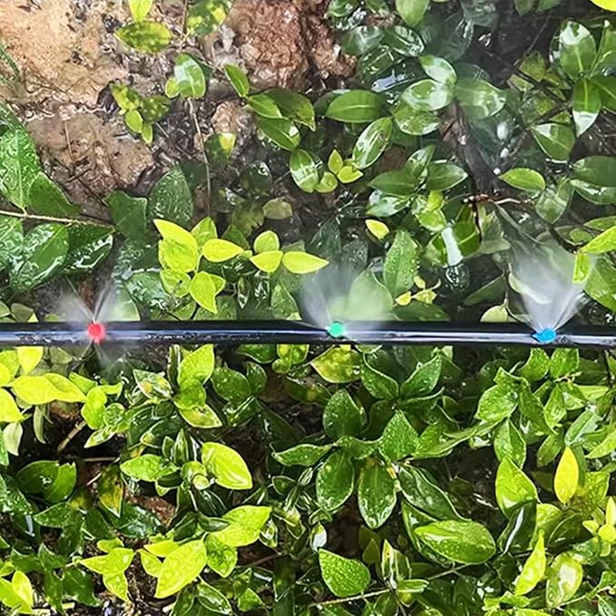 RONYOUNG 360PCS Drip Irrigation Emitters, Micro Sprinkler Heads Irrigation Misting Sprinkler Refraction Micro Sprayer Irrigation Misting Nozzles (90/180/360 Degrees)