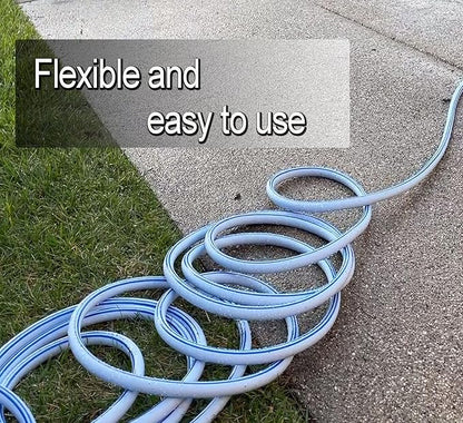 Atlantic Heavy Duty Garden Hose 12 ft x 5/8 Inch Blue Color, Short Connection Leader Hose with Male-Female Connectors (12 Feet)