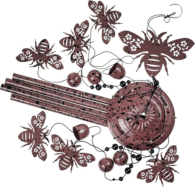 37" Bees Wind Chimes Outdoor Decoration, Memorial Wind Bells, Mobile Chimes, Blessing Wind Chime, Romantic Wind Catcher, Bee Decor, Bee Wind Chimes Gifts for Mom, Home, Balcony, Tree, Festival, Garden