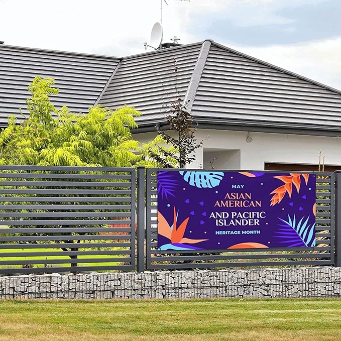 Asian Asian American and Pacific Islander Heritage Month Garden Flag 3 x 6 ft Outdoor Yard Banner Party Decoration Poster